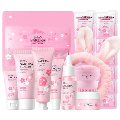 The Sakura Bloom Ritual Set — 11-Piece Brightening & Hydration System